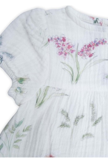 Ozmoz By Mukadder Özden 100% Cotton Floral Print Summer Baby Dress