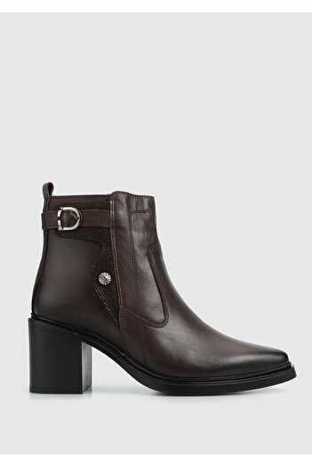 Provoq Brown Leather Women's Boots