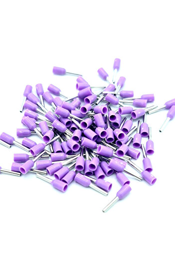 Other 100 pieces of single insulated cable lugs (sleeves) in purple and size 0.25 mm²