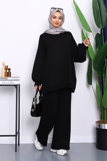 İmajButik Black Two Thread Oversize Pants Suit