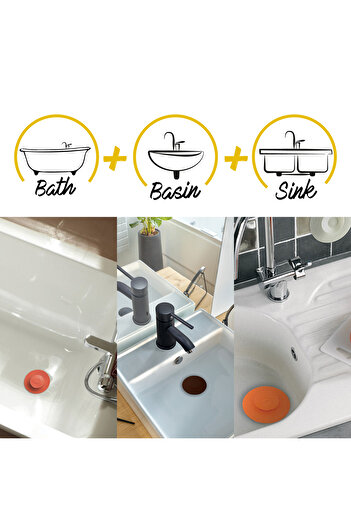 Other Universal silicone stopper for kitchen sink, black