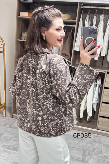 İnce Topuk Prive Series Imported Cashmere Jacket 6P035