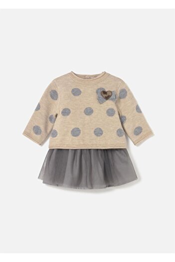 MAYORAL Baby Girl Dress Sweater Set Beige 2808