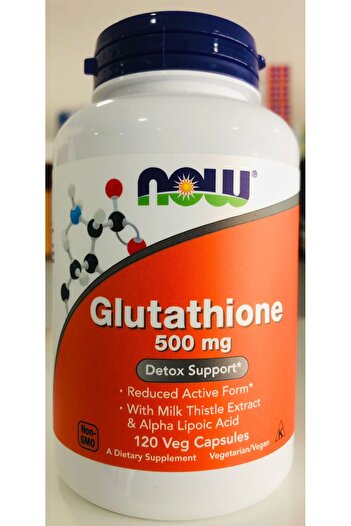 Now Glutathione 500mg Detox Support 120 Veg Capsules