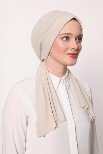 Levidor A.Beige Butterfly Pattern Ready-To-Wear Shawl
