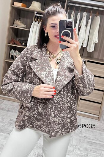 İnce Topuk Prive Series Imported Cashmere Jacket 6P035