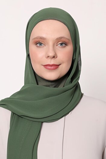 Levidor Grass Green Large Hijab Chiffon Shawl