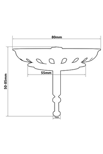 Other Adjustable Height Sink Strainer Basket - 80mm Steel
