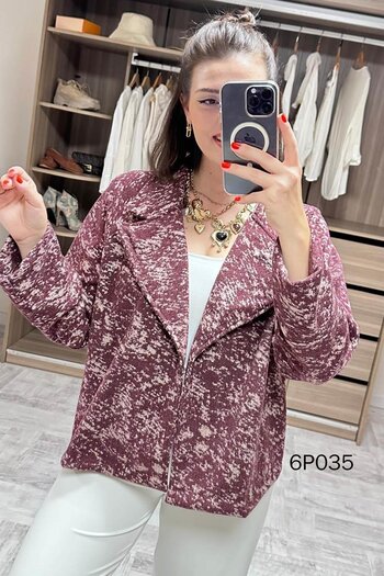 İnce Topuk Prive Series Imported Cashmere Jacket 6P035