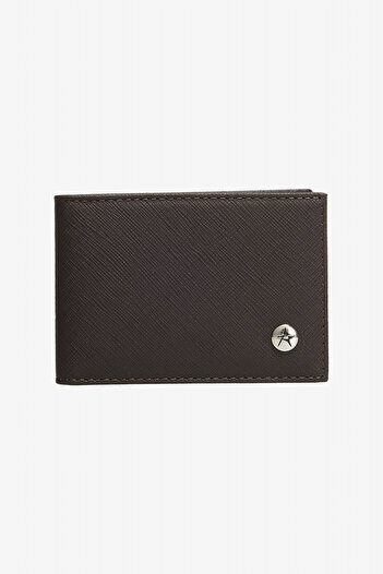 ALTINYILDIZ CLASSICS Men's Brown 100% Leather Card Holder