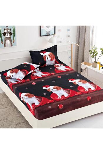 JOJO HOME Bed cover set, Christmas Edition, Jojo Home, 3 pieces, 180x200cm, Black, Cate