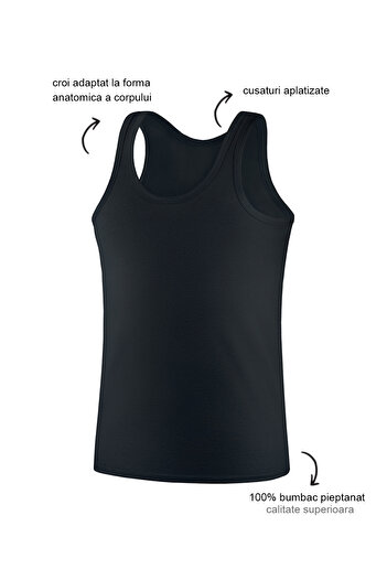 uniconf Men's large waist tank top XMB00NEG, Uniconf