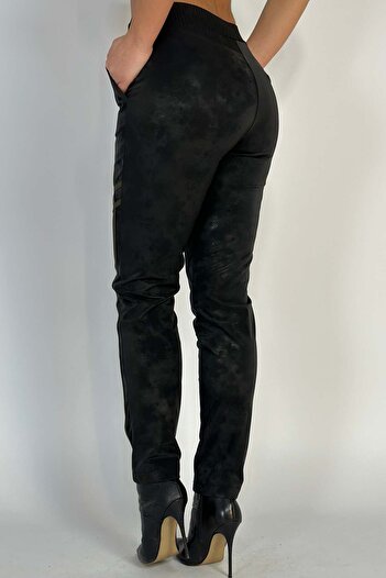 WildFashion Casual faux leather long pants V642-100