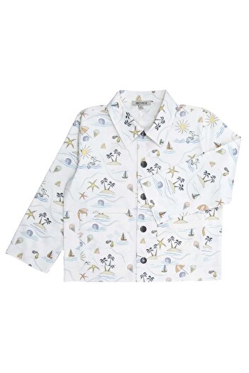 Ozmoz By Mukadder Özden Sea-Themed Spring Little Boys' Jacket