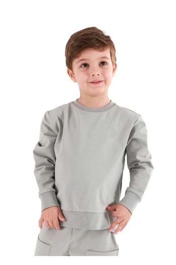 Ozmoz By Mukadder Özden Organic Gray Winter Unisex Little Kids Sweatshirt