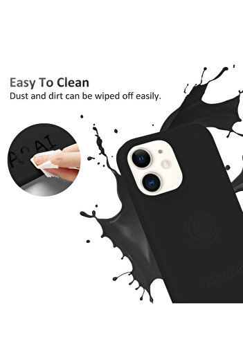 PRIMEEIGHT iPhone 12 Case 6.1 inch Shockproof Curved Edges apple iphone 12 case Anti Scratch protective Black