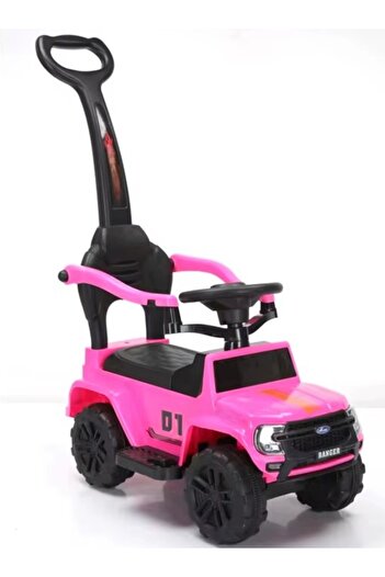 Rally 3 In 1 Ride On Toy Car With Barrier And Backrest, Removable Handle For Kids