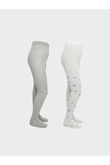 LC Waikiki Lcw Kids Ecru Girls' Pantyhose 2-Piece