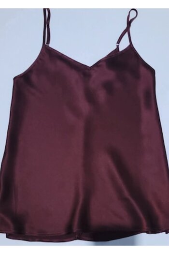OEM Silk Tank Top, Size M, Dark Red