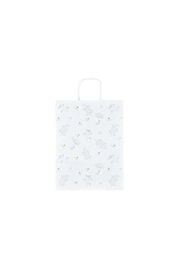 Papette Set of 100 Kraft Paper Bags with Pattern 6 Floral 24 x 31(H) x 10cm