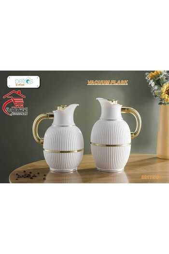 PETROS Swan Thermos Set for Tea and Coffee with Golden Handle 1+0.7L