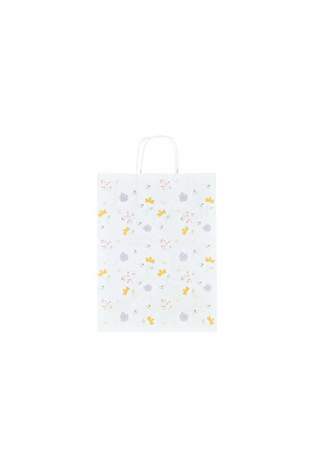 Papette Set of 100 Kraft Paper Bags with Pattern 5 Floral 24 x 31(H) x 10cm