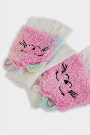 DeFacto Girl's Embroidered Knit Gloves (25 Wn)