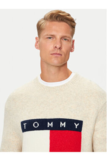 Tommy Jeans Men's Sweater DM0DM19442 Beige