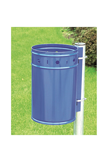 Other Steel post-mounted waste bin 20L blue