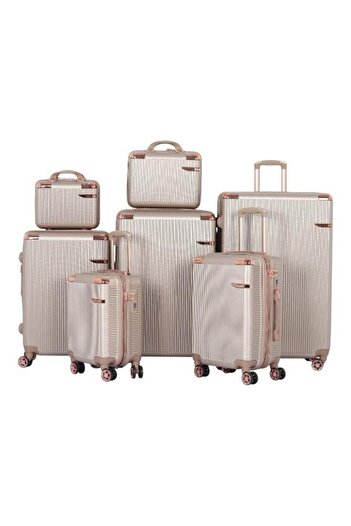 AVIATOR Dabsh Arayes 7-Piece Luggage Set with Durable Zipper - 360 Degree Double Covers