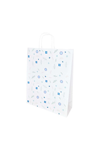 Papette Set of 100 Kraft Paper Bags with Pattern 1 Floral 32 x 41(H) x 12cm