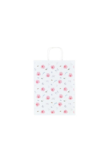Papette Set of 100 Kraft Paper Bags with Pattern 14 Floral 24 x 31(H) x 10cm