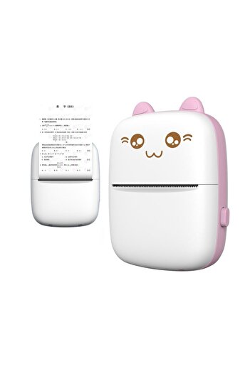 Other Mini Cat Thermal Label Printer Bluetooth Phone Printer Fun Print Pink