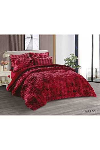 Roshen Winter 6-piece double bed duvet cover set, heavy soft velvet, embossed and engraved, where luxury meets comfort, size 250*230