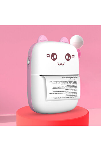 Other Mini Cat Thermal Label Printer Bluetooth Phone Printer Fun Print Pink