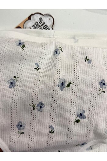 Özten 6 Pack 100% Cotton Floral Pattern Jacquard Bato Panties Ö120A