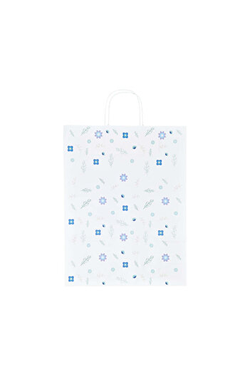 Papette Set of 100 Kraft Paper Bags with Pattern 1 Floral 32 x 41(H) x 12cm