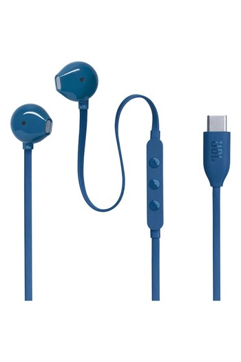 JBL Căști intraauriculare cu fir Tune 305C, bas pur, rezoluție înaltă, USB-C, albastre