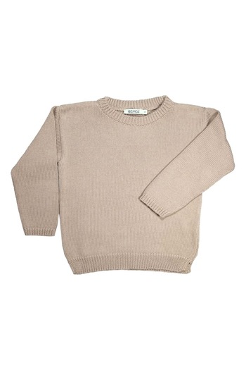Ozmoz By Mukadder Özden Organic Cotton Winter Milk Coffee Unisex Little Children's Knitwear Sweater