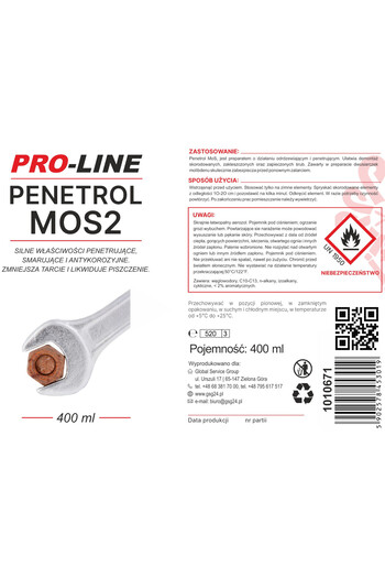 Other Strongly penetrating rust remover PENETROL MoS2 PRO-LINE spray 400ml