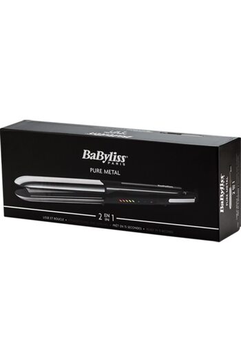 BABYLİSS ST480E 2 in 1 Pure Metal Flat Iron and Curler, 230°C, Ceramic Coating