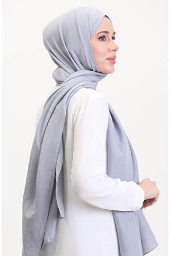 sefamerve Cotton Jazz Shawl 70257-02 Silver Gray