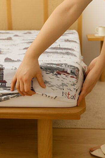 Vip Home Concept Market Ürünleri Single Fitted Sheet 100 cm X 200 cm Cotton Sheet