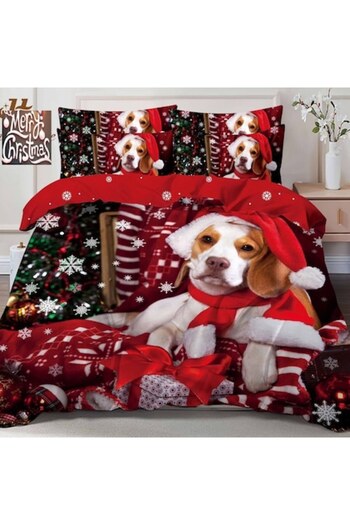 Casa de Vis Double bed linen set, 6 pieces, satin cotton, 220 x 230 cm, red,