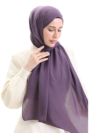 sefamerve Cotton Soft Shawl 70283-07 Dark Lilac