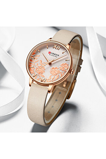 Curren Women's Watch Leather Strap Quartz Analog Casual Elegant