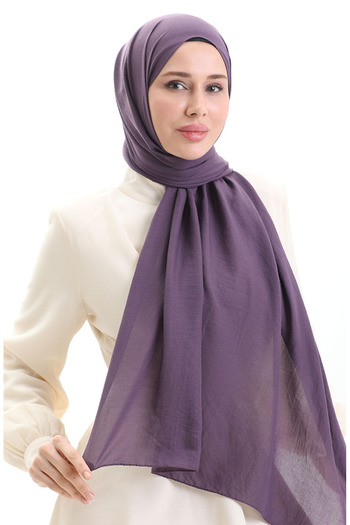 sefamerve Cotton Soft Shawl 70283-07 Dark Lilac