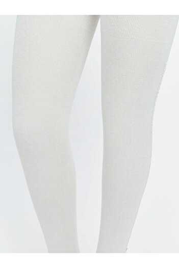 LC Waikiki Lcw Kids Ecru Patterned Girl's Pantyhose Pack of 2