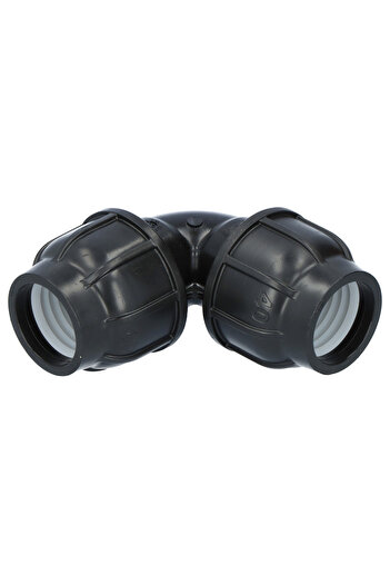 Other PP clamping elbow 90 degrees 40x40 PN16 for PE pipes, black