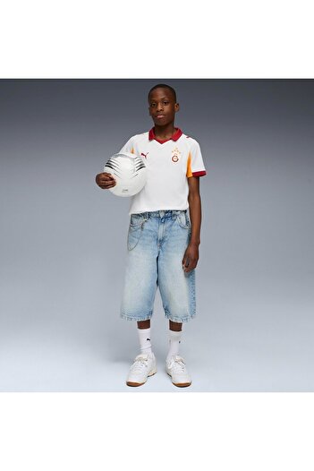 Puma Galatasaray Sponsor Unprinted 25/26 Kids Away Jersey White